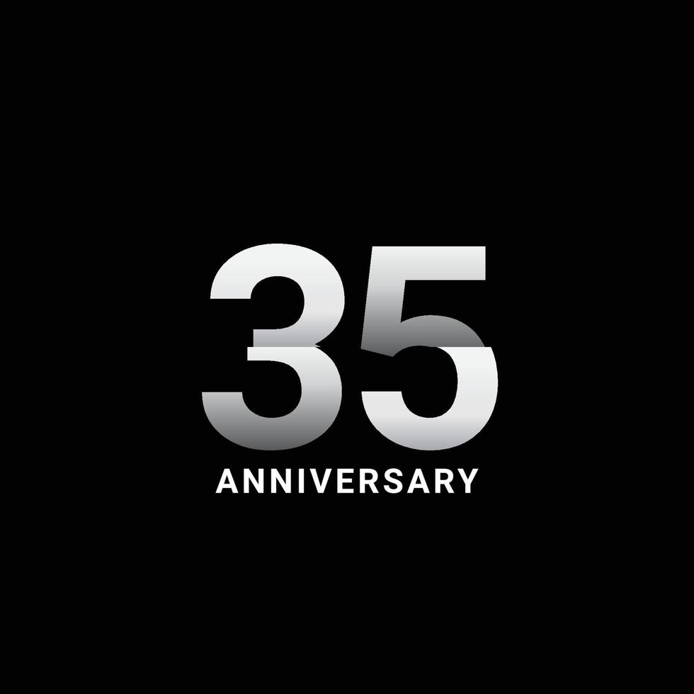 35 Years Anniversary Celebration Vector Template Design Illustration