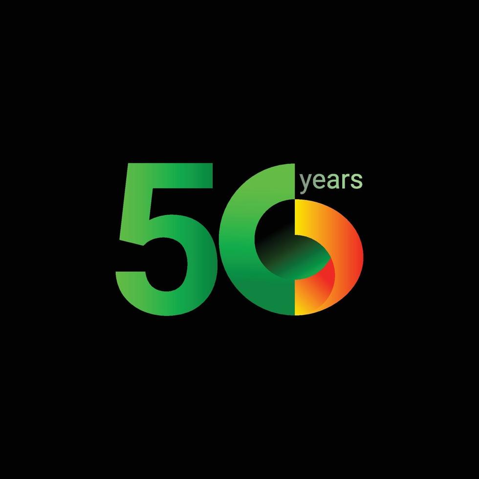 Ilustración de diseño de plantilla de vector de celebración de aniversario de 50 años