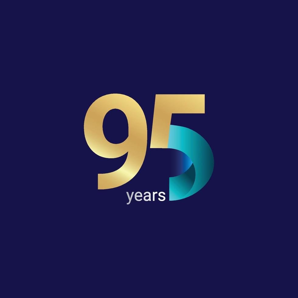 95 Years Anniversary Celebration Vector Template Design Illustration