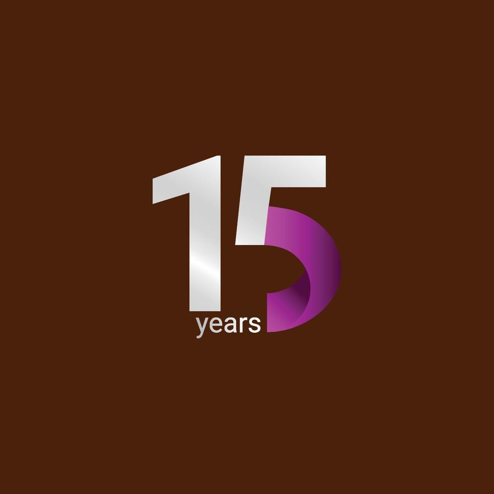 15 Years Anniversary Celebration Vector Template Design Illustration