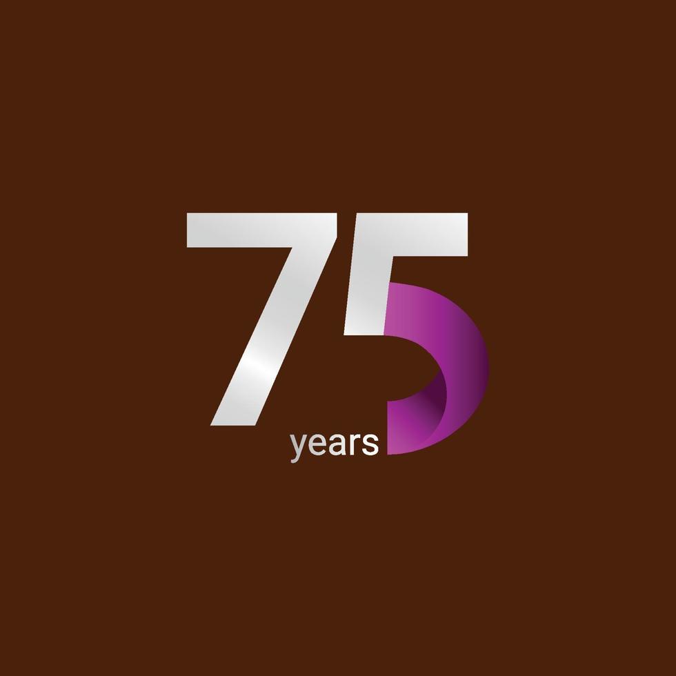 75 Years Anniversary Celebration Vector Template Design Illustration