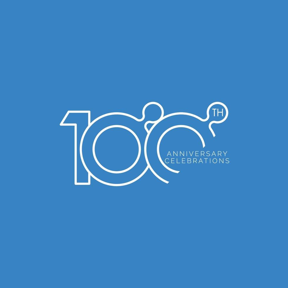 100 Th Anniversary Celebration Vector Template Design Illustration