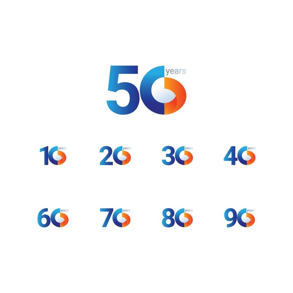 50 Years Anniversary Celebration Vector Template Design Illustration