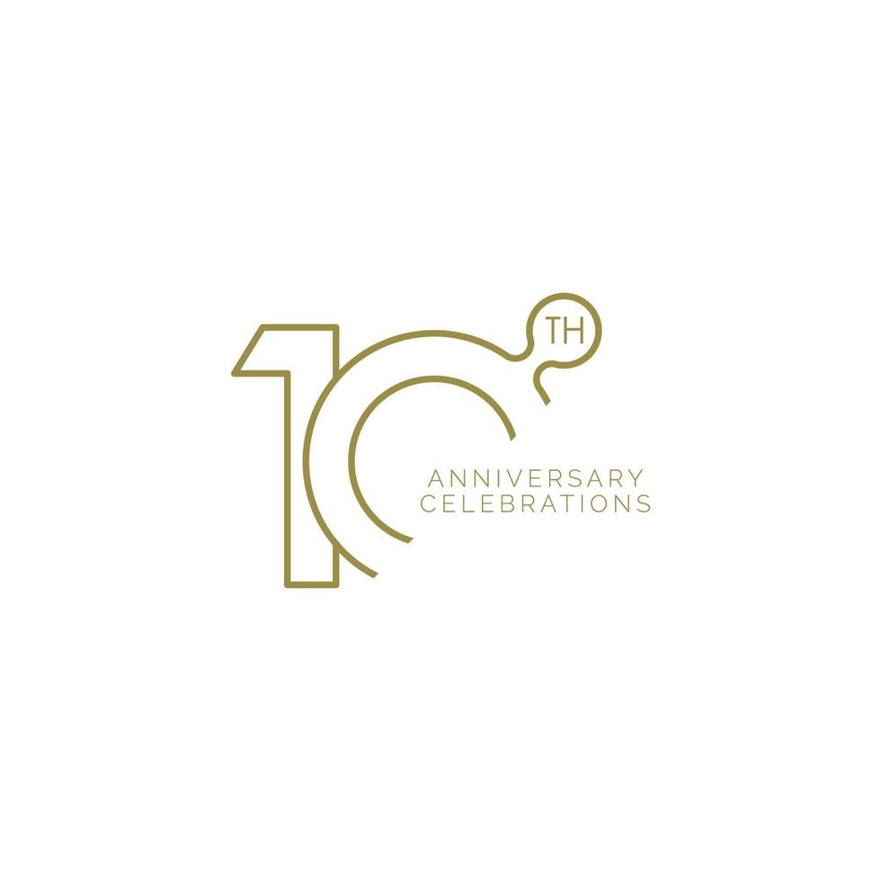 10 Th Anniversary Celebration Vector Template Design Illustration