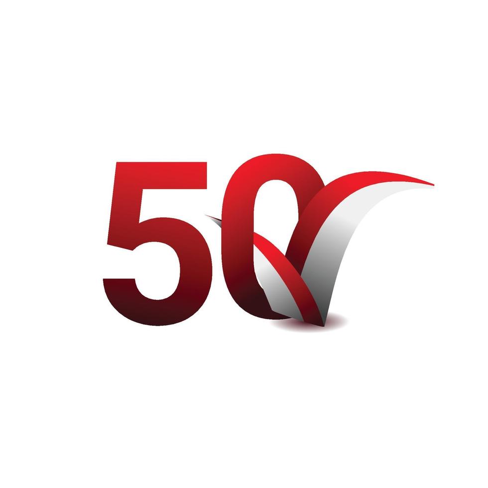 50 Years Anniversary Celebration Vector Template Design Illustration
