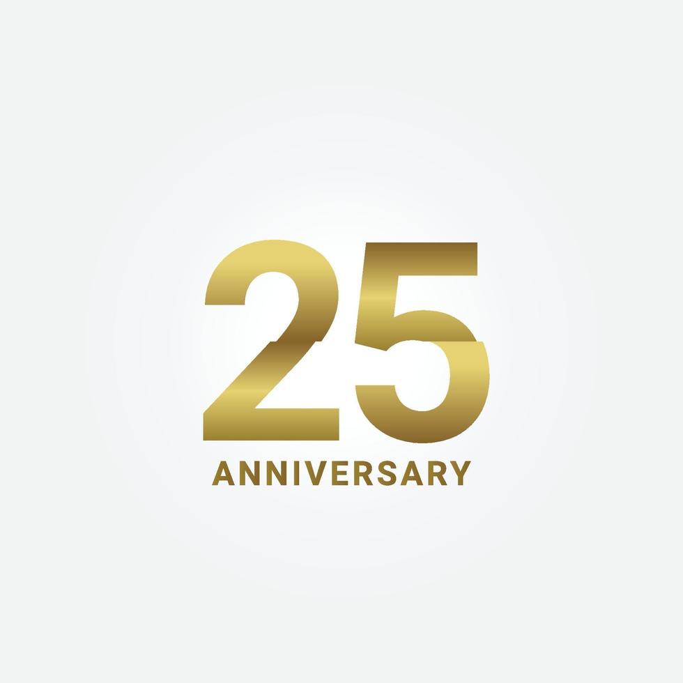 25 Years Anniversary Celebration Vector Template Design Illustration