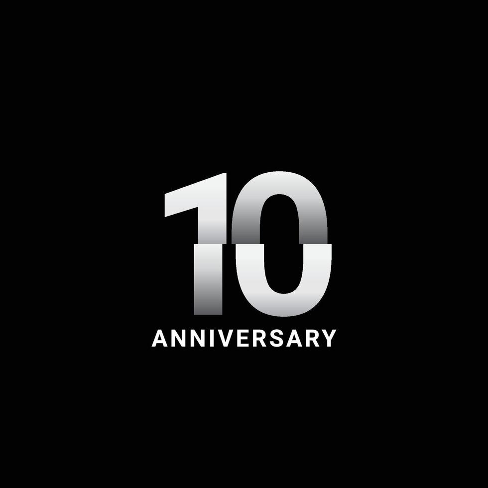 10 Years Anniversary Celebration Vector Template Design Illustration