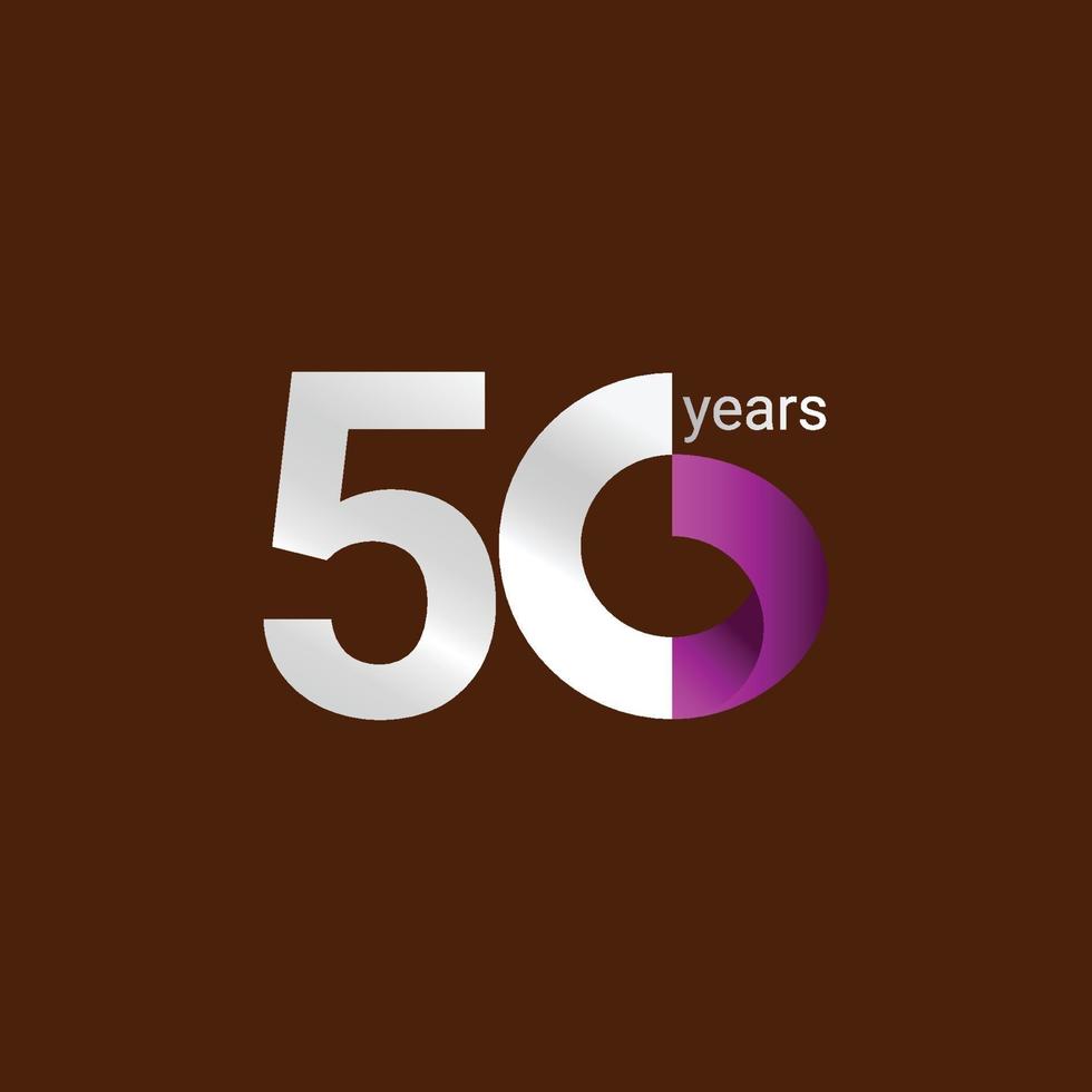 50 Years Anniversary Celebration Vector Template Design Illustration