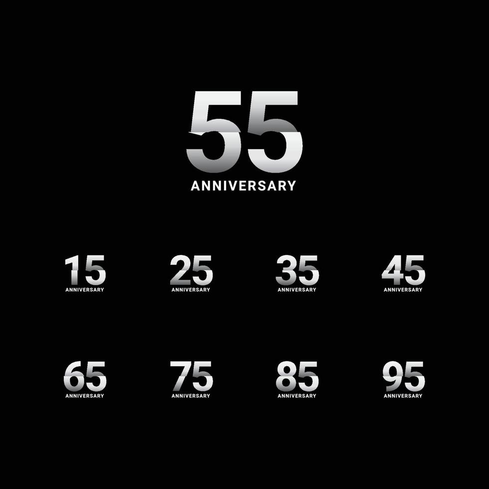 55 Years Anniversary Celebration Vector Template Design Illustration