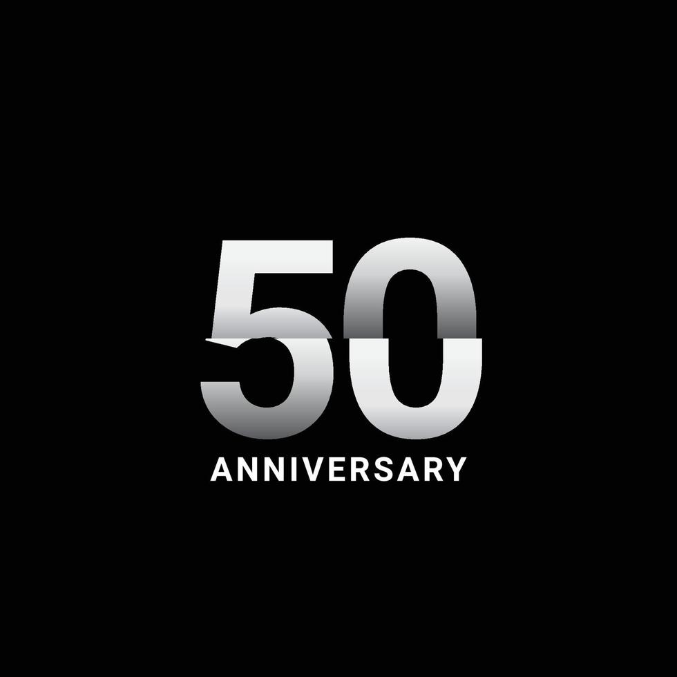 50 Years Anniversary Celebration Vector Template Design Illustration