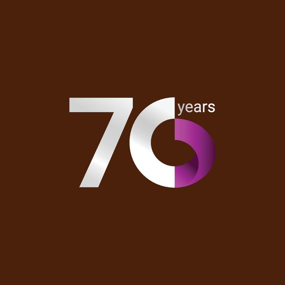 70 Years Anniversary Celebration Vector Template Design Illustration