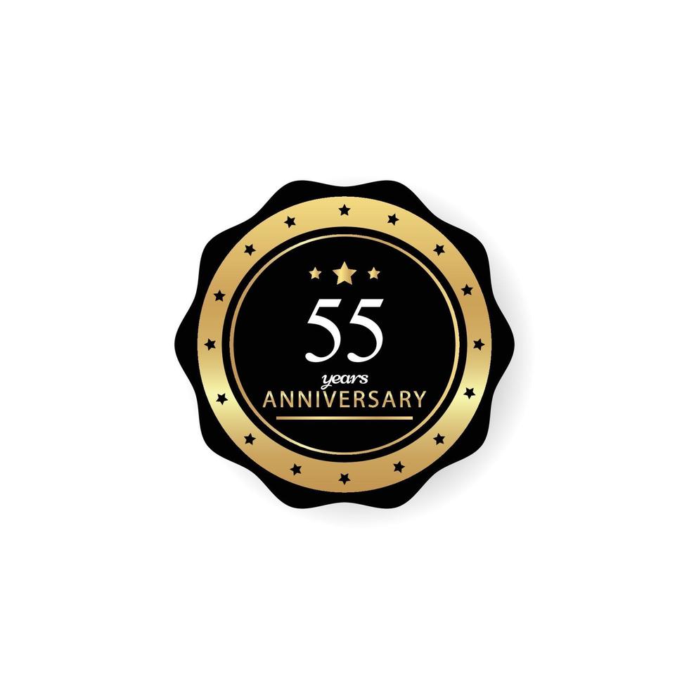 55 Years Anniversary Celebration Vector Template Design Illustration