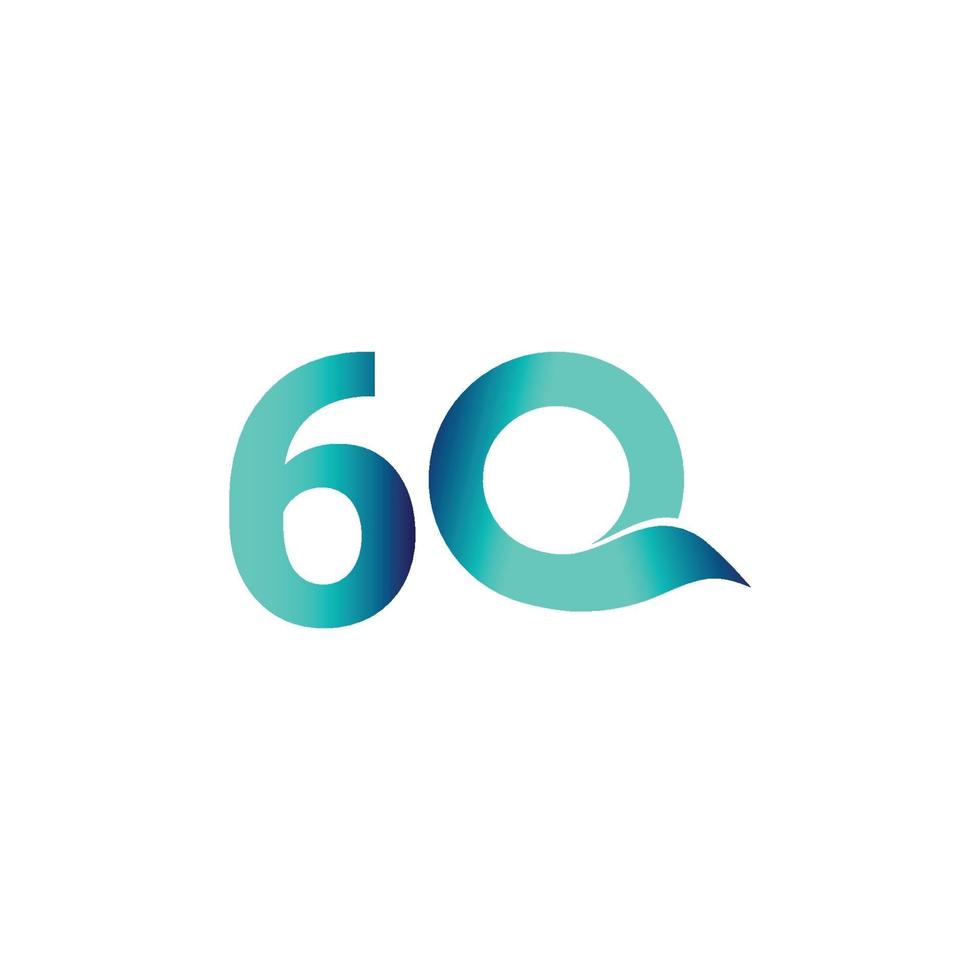 60 Years Anniversary Celebration Vector Template Design Illustration