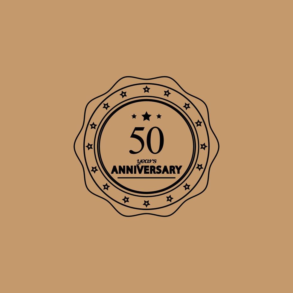 Ilustración de diseño de plantilla de vector de celebración de aniversario de 50 años