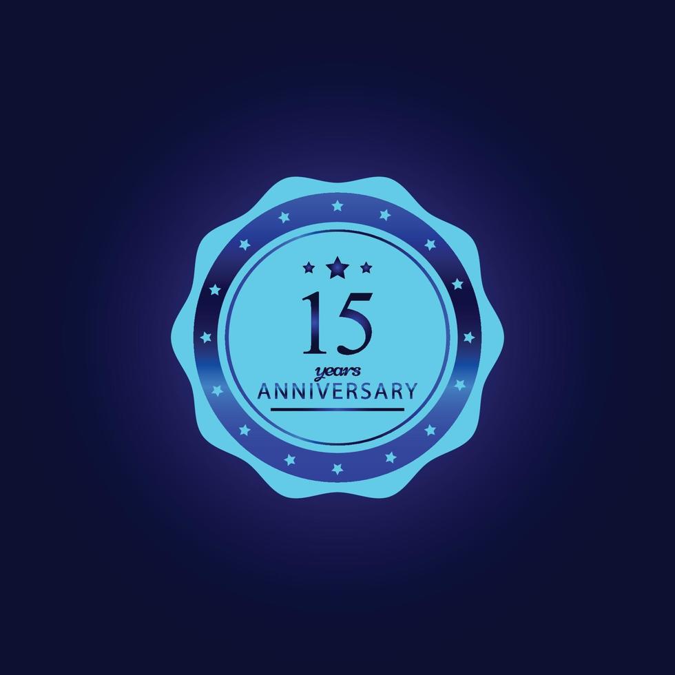 15 Years Anniversary Celebration Vector Template Design Illustration