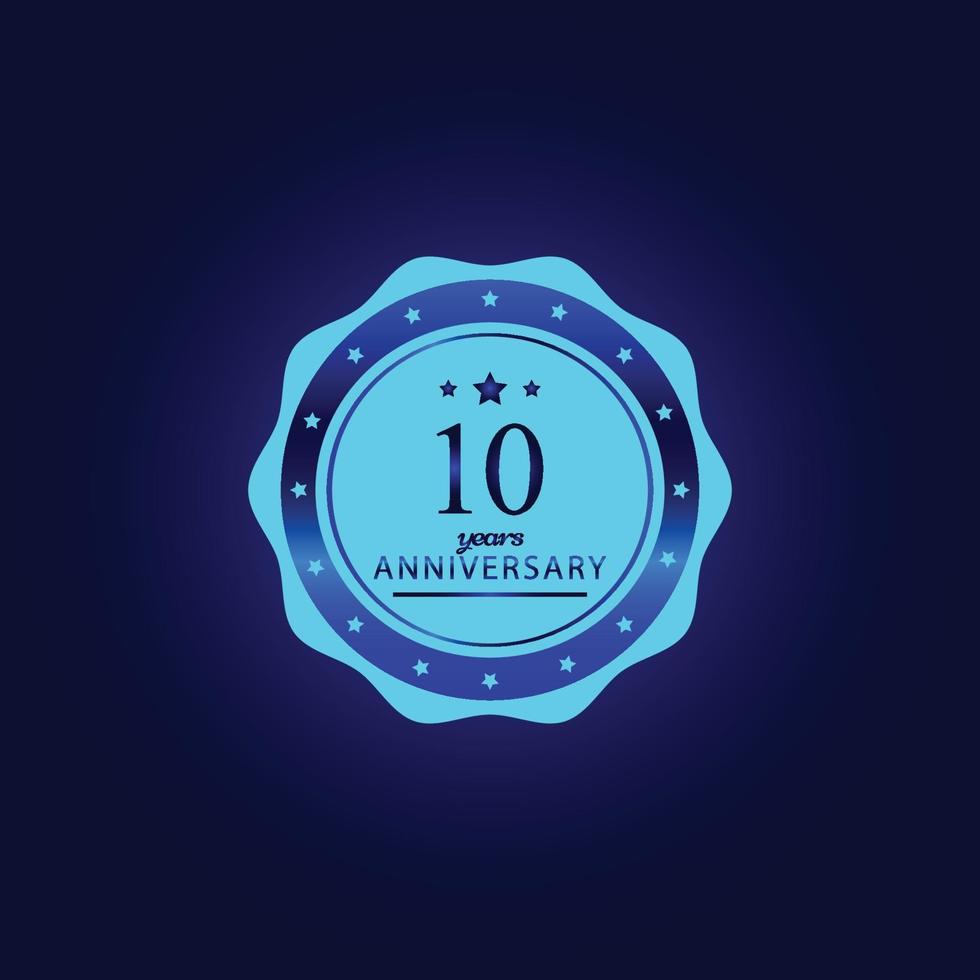 10 Years Anniversary Celebration Vector Template Design Illustration