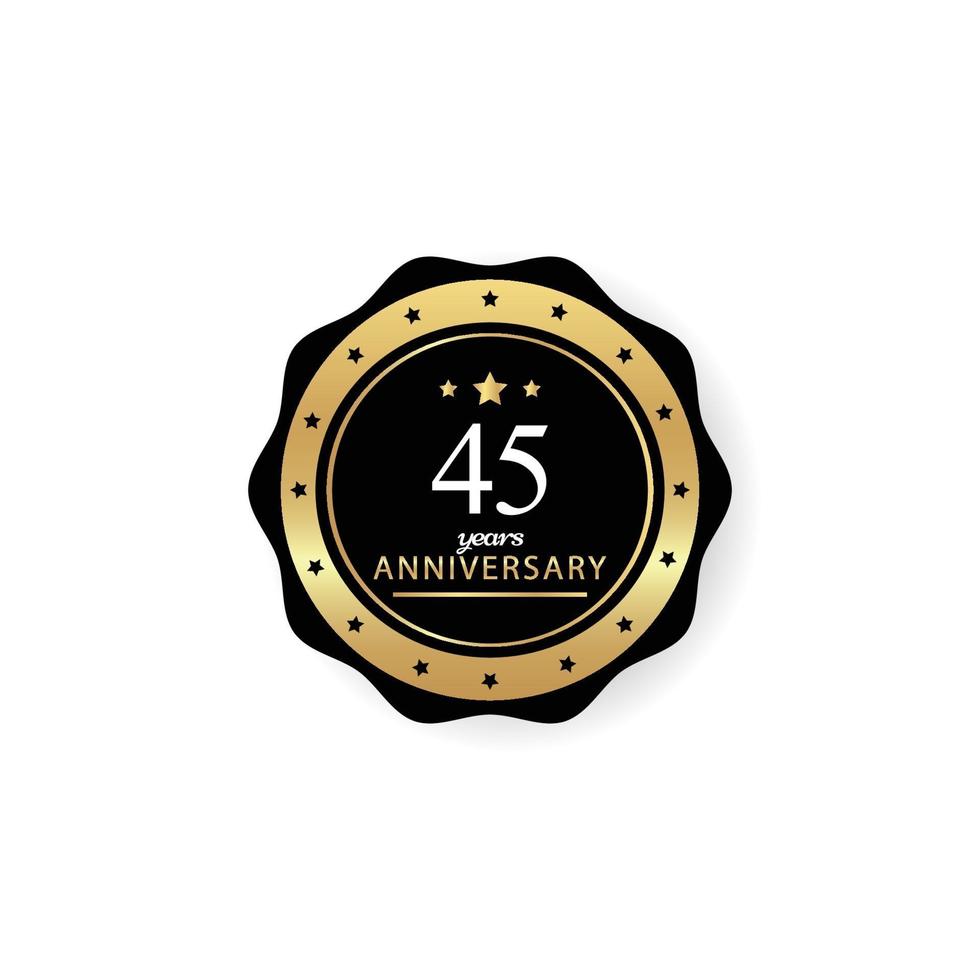 45 Years Anniversary Celebration Vector Template Design Illustration