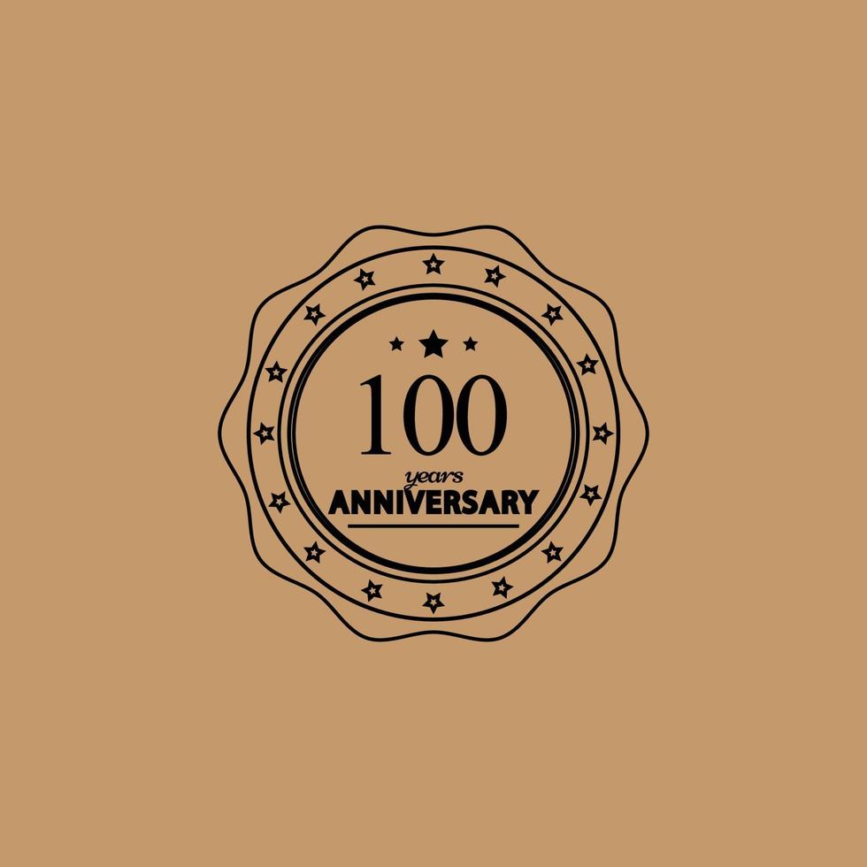 Ilustración de diseño de plantilla de vector de celebración de aniversario de 100 años