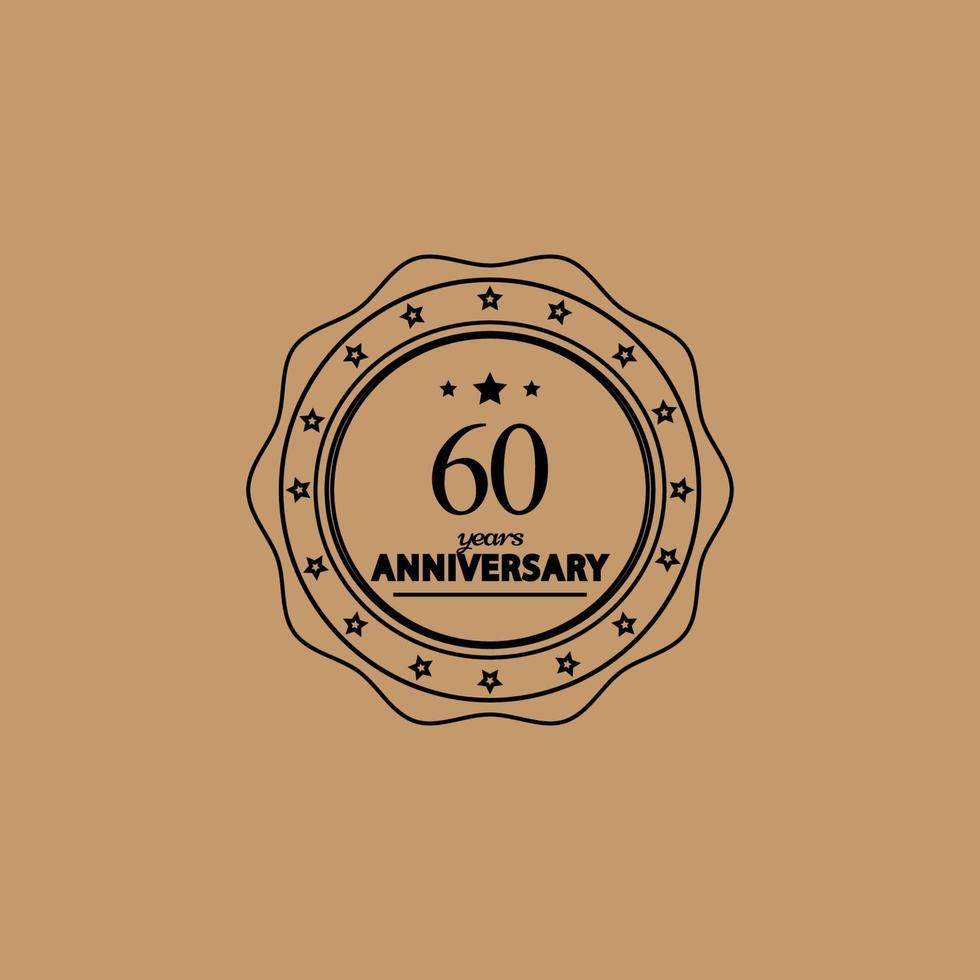 60 Years Anniversary Celebration Vector Template Design Illustration