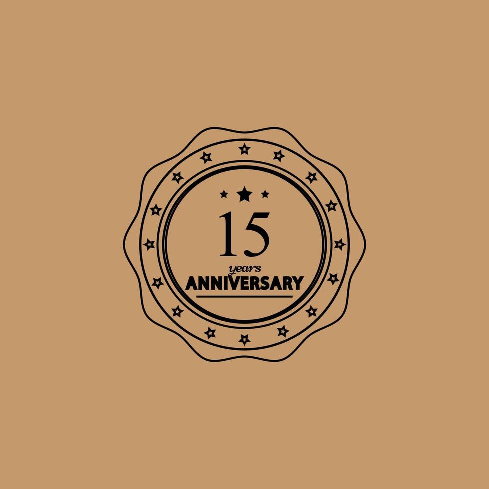 15 Years Anniversary Celebration Vector Template Design Illustration