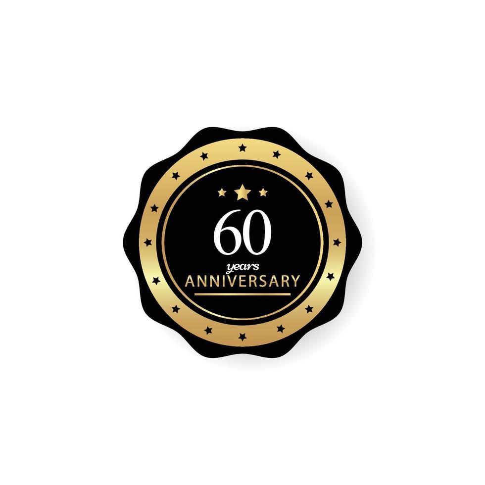 60 Years Anniversary Celebration Vector Template Design Illustration
