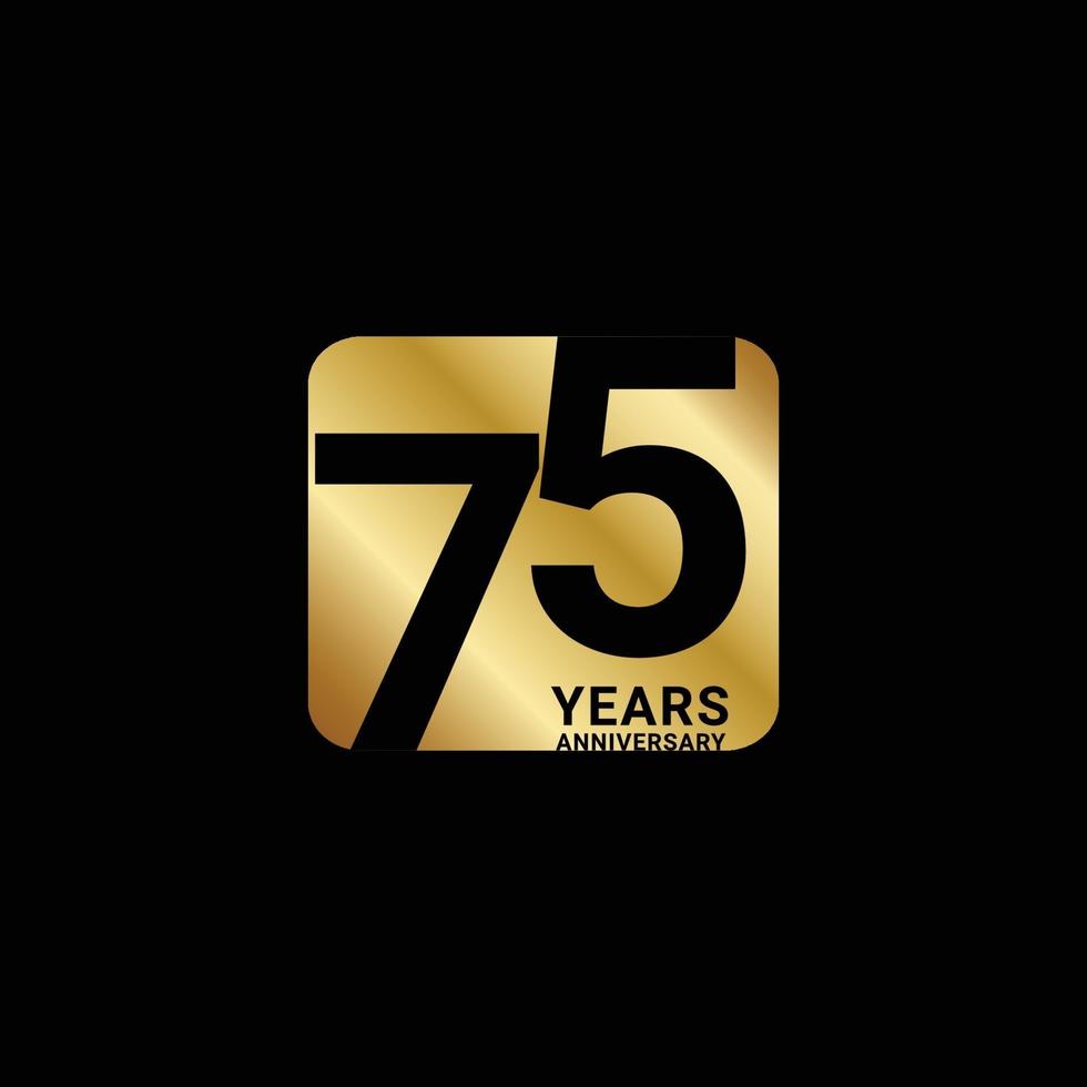 75 Years Anniversary Celebration Vector Template Design Illustration