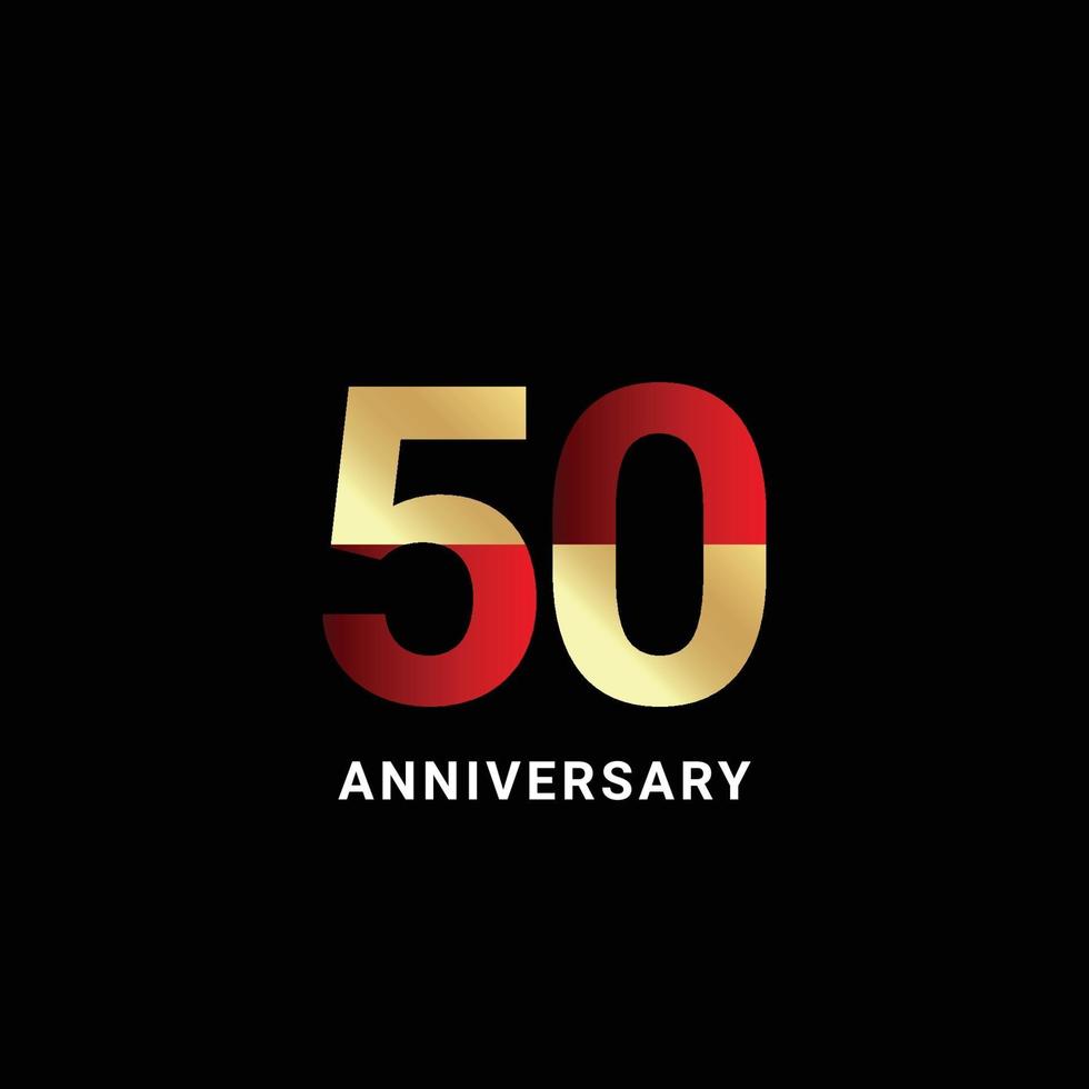 50 Years Anniversary Celebration Vector Template Design Illustration
