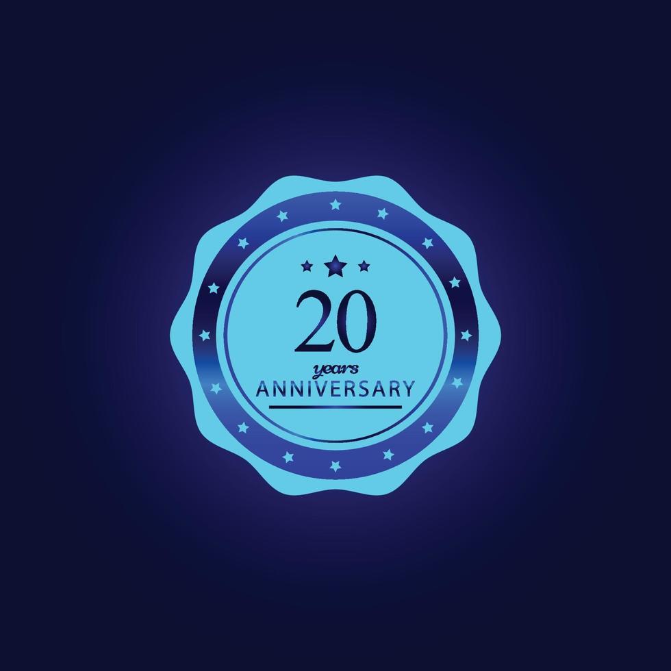 20 Years Anniversary Celebration Vector Template Design Illustration