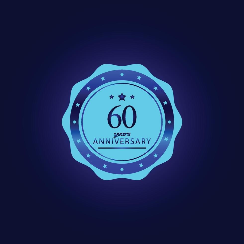 60 Years Anniversary Celebration Vector Template Design Illustration