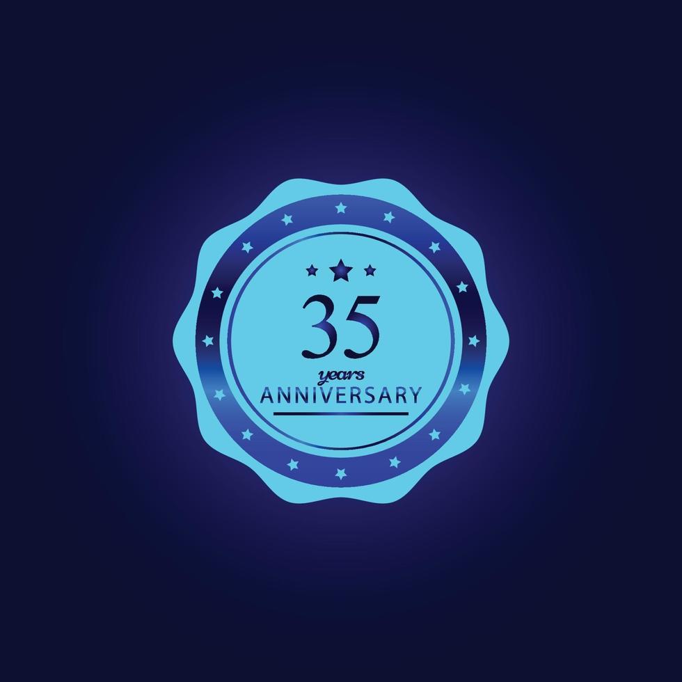 35 Years Anniversary Celebration Vector Template Design Illustration