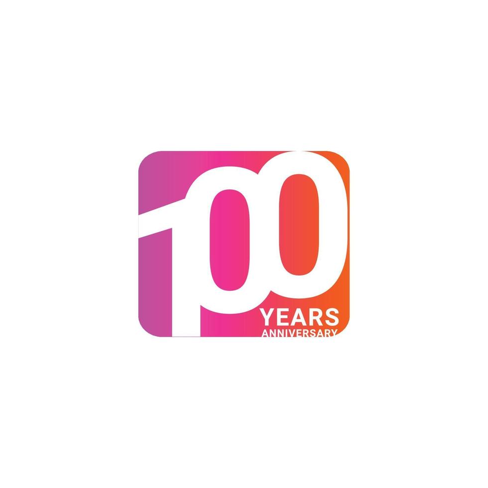 100 Years Anniversary Celebration Vector Template Design Illustration