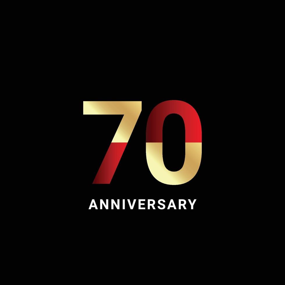 70 Years Anniversary Celebration Vector Template Design Illustration