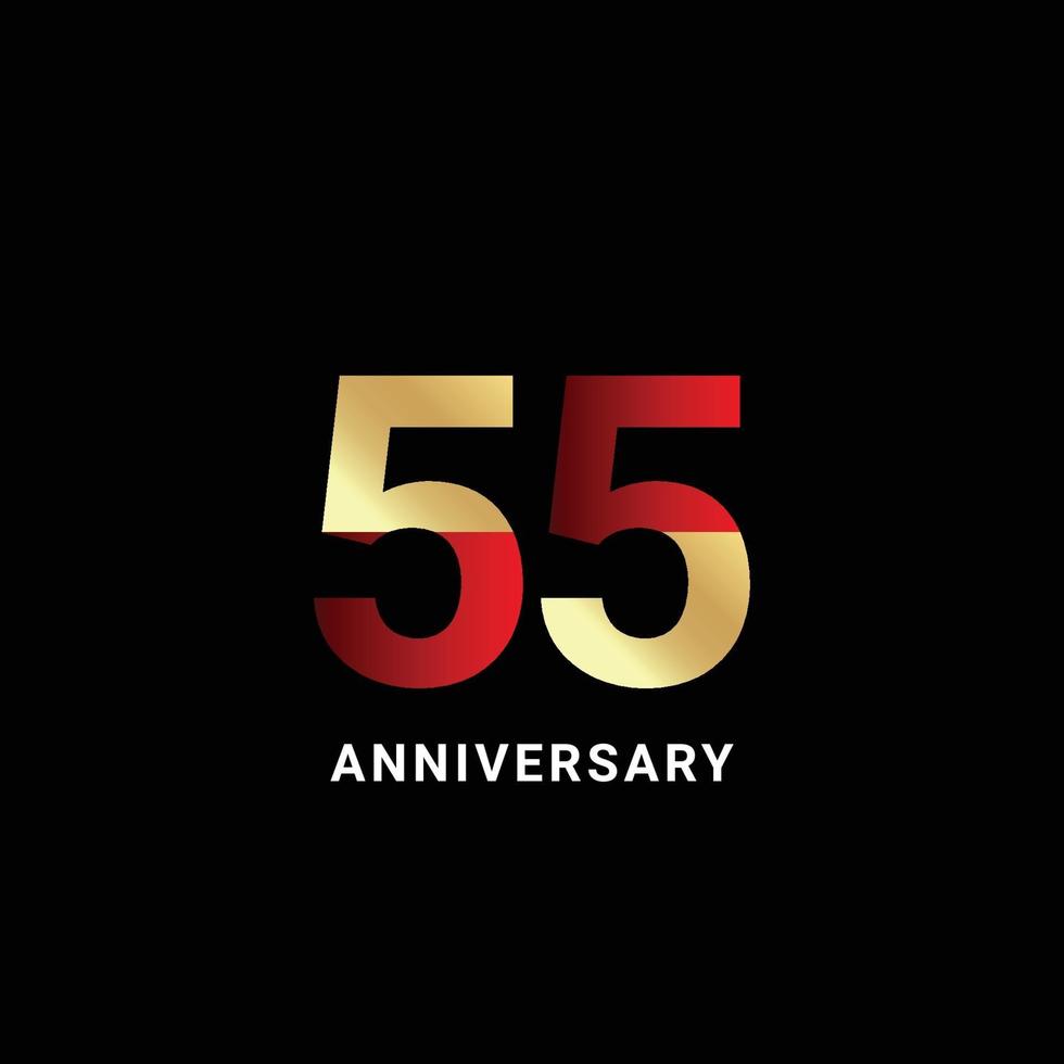 55 Years Anniversary Celebration Vector Template Design Illustration