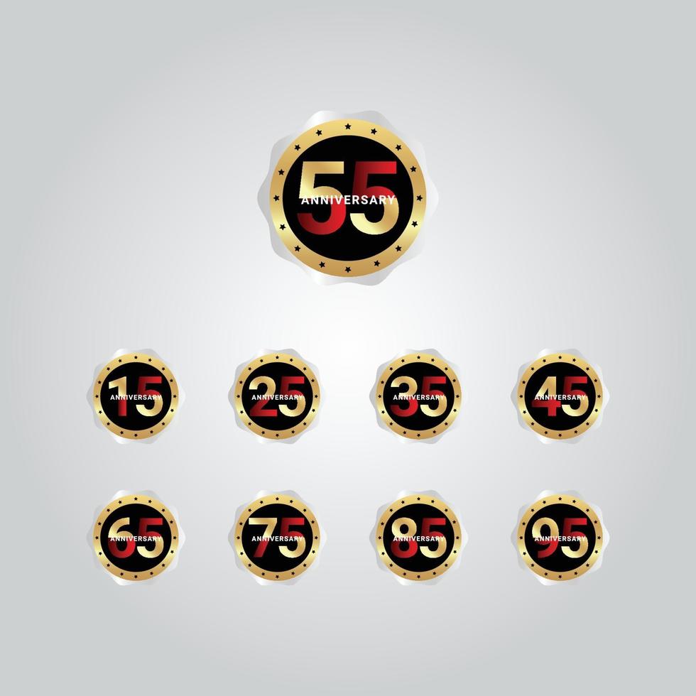 55 Years Anniversary Celebration Vector Template Design Illustration