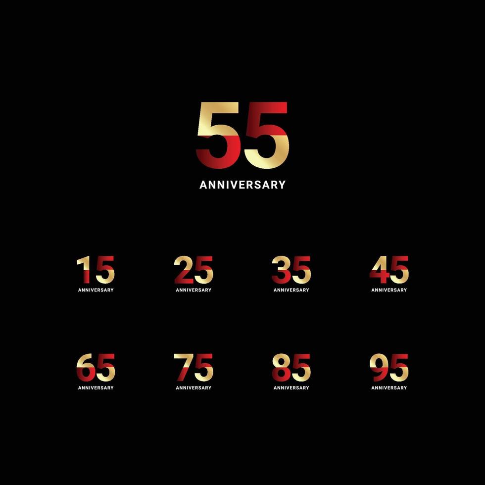 55 Years Anniversary Celebration Vector Template Design Illustration