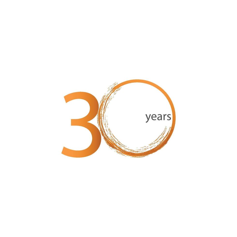 30 Years Anniversary Celebration Vector Template Design Illustration