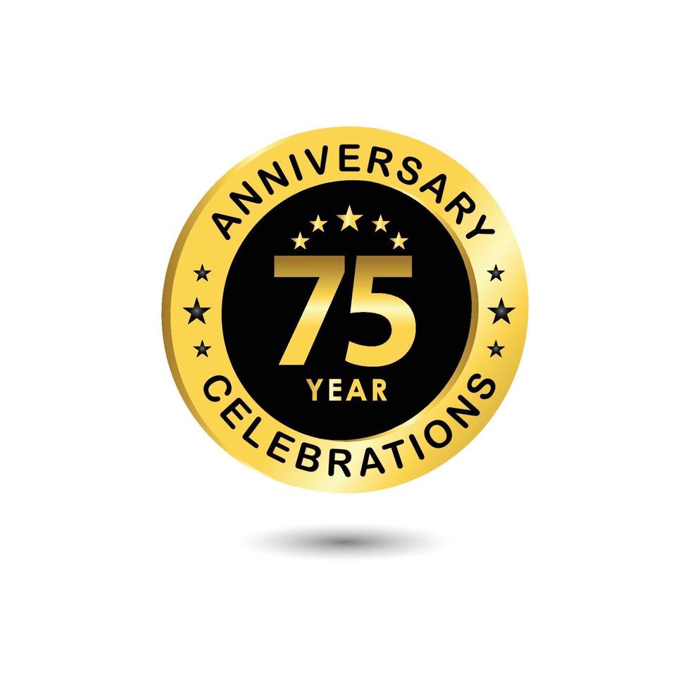 75 Years Anniversary Celebration Vector Template Design Illustration