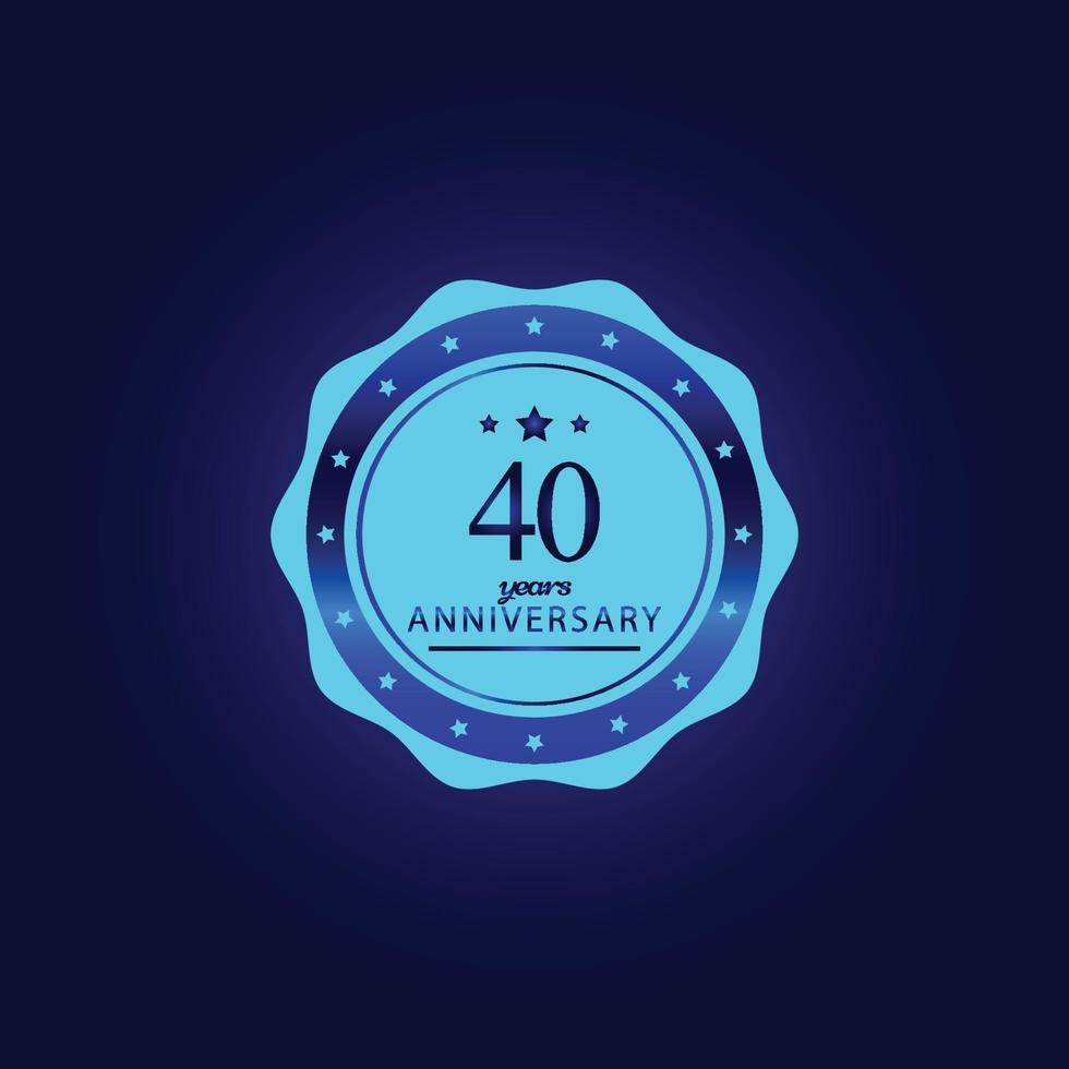 40 Years Anniversary Celebration Vector Template Design Illustration