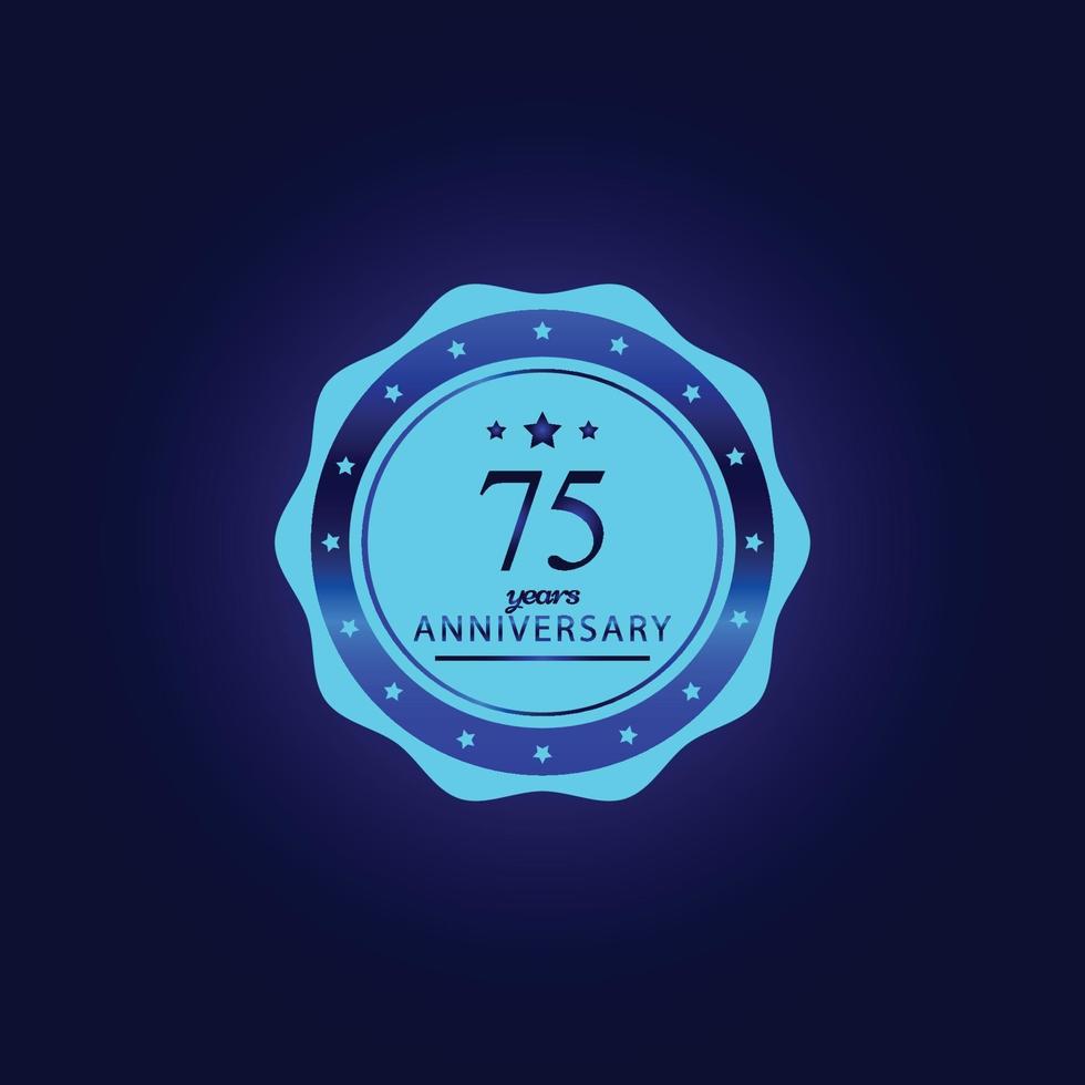 75 Years Anniversary Celebration Vector Template Design Illustration