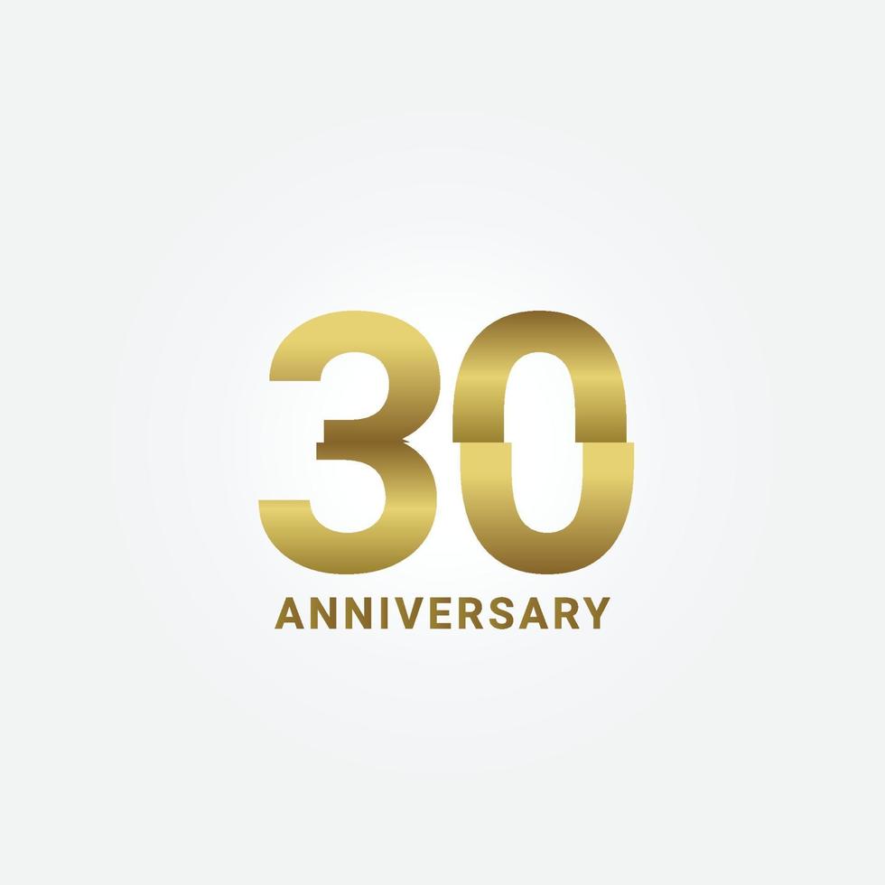 30 Years Anniversary Celebration Vector Template Design Illustration