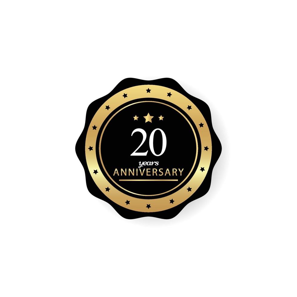 20 Years Anniversary Celebration Vector Template Design Illustration