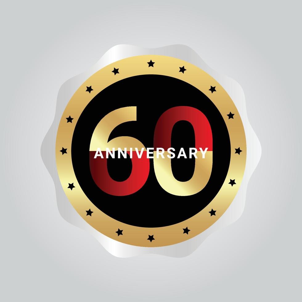 60 Years Anniversary Celebration Vector Template Design Illustration