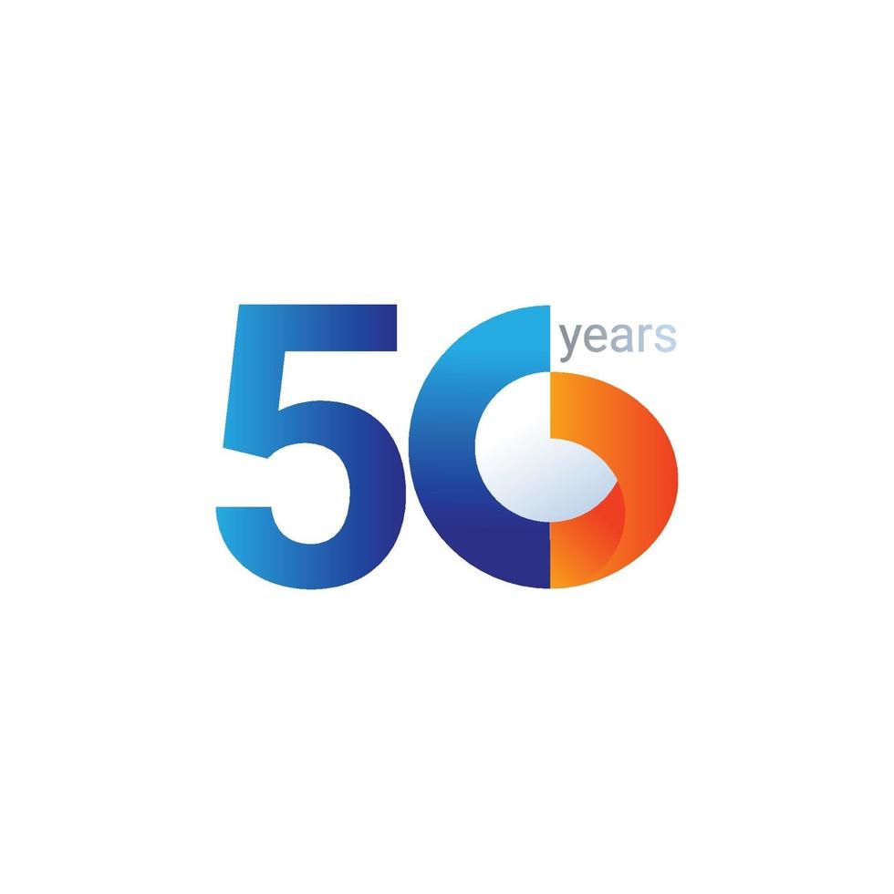 50 Years Anniversary Celebration Vector Template Design Illustration