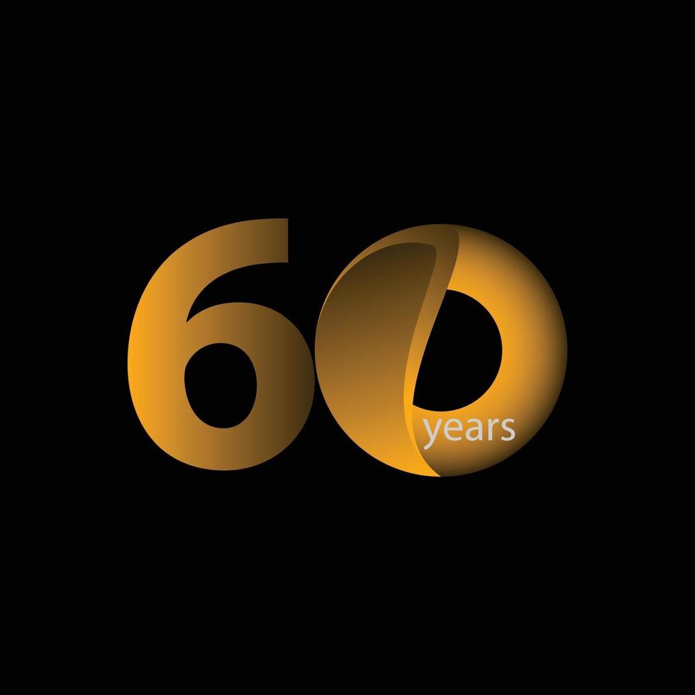 60 Years Anniversary Celebration Vector Template Design Illustration