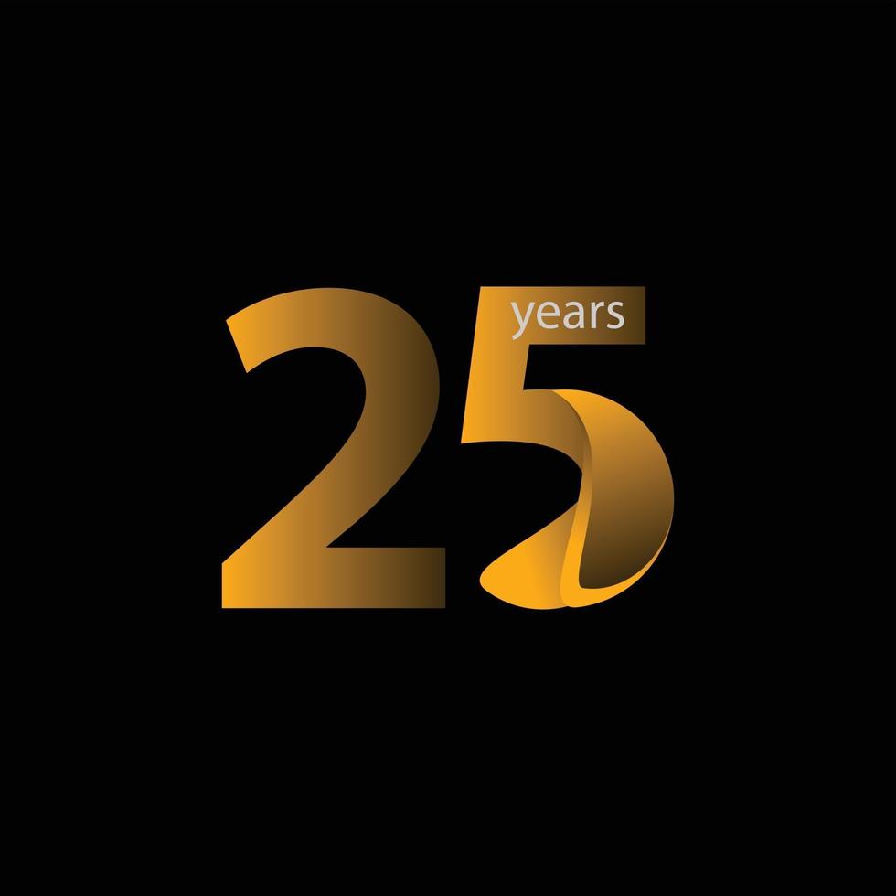 25 Years Anniversary Celebration Vector Template Design Illustration