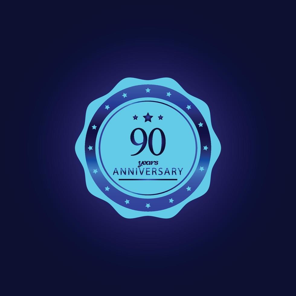 90 Years Anniversary Celebration Vector Template Design Illustration