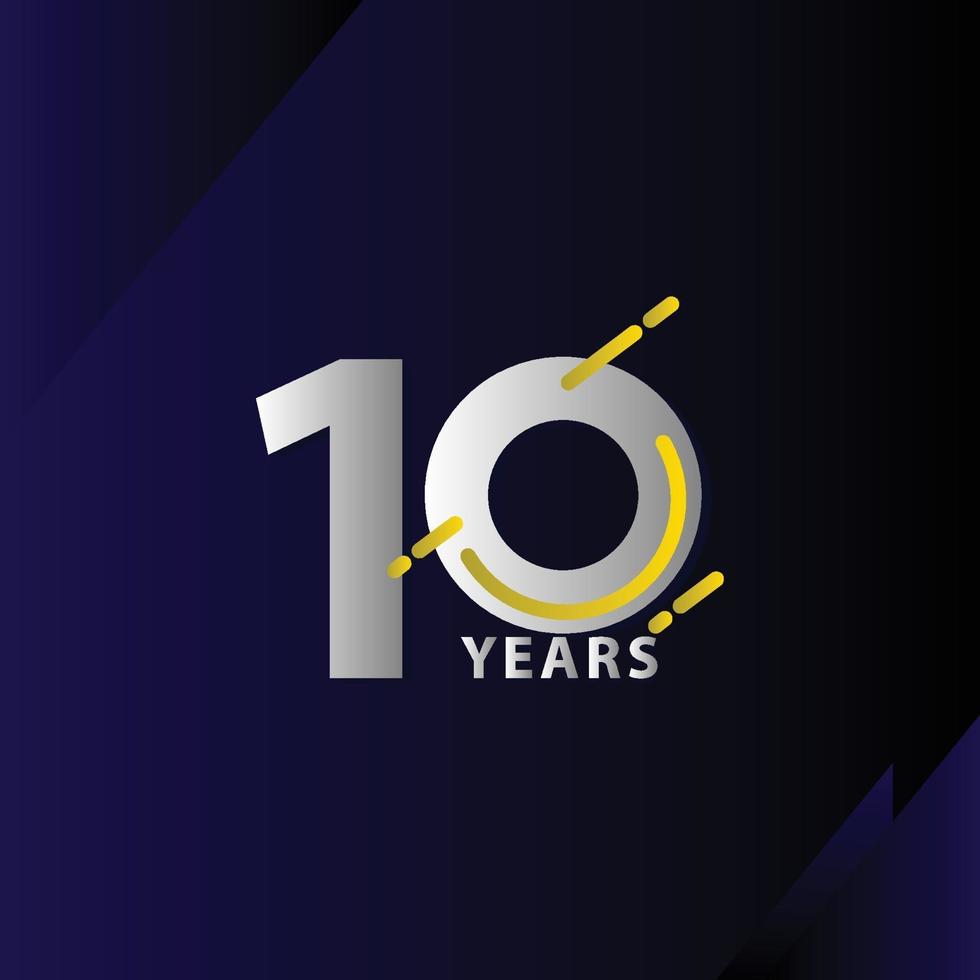 10 Years Anniversary Celebration Vector Template Design Illustration