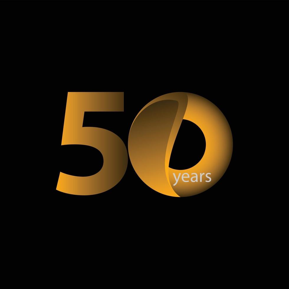 50 Years Anniversary Celebration Vector Template Design Illustration