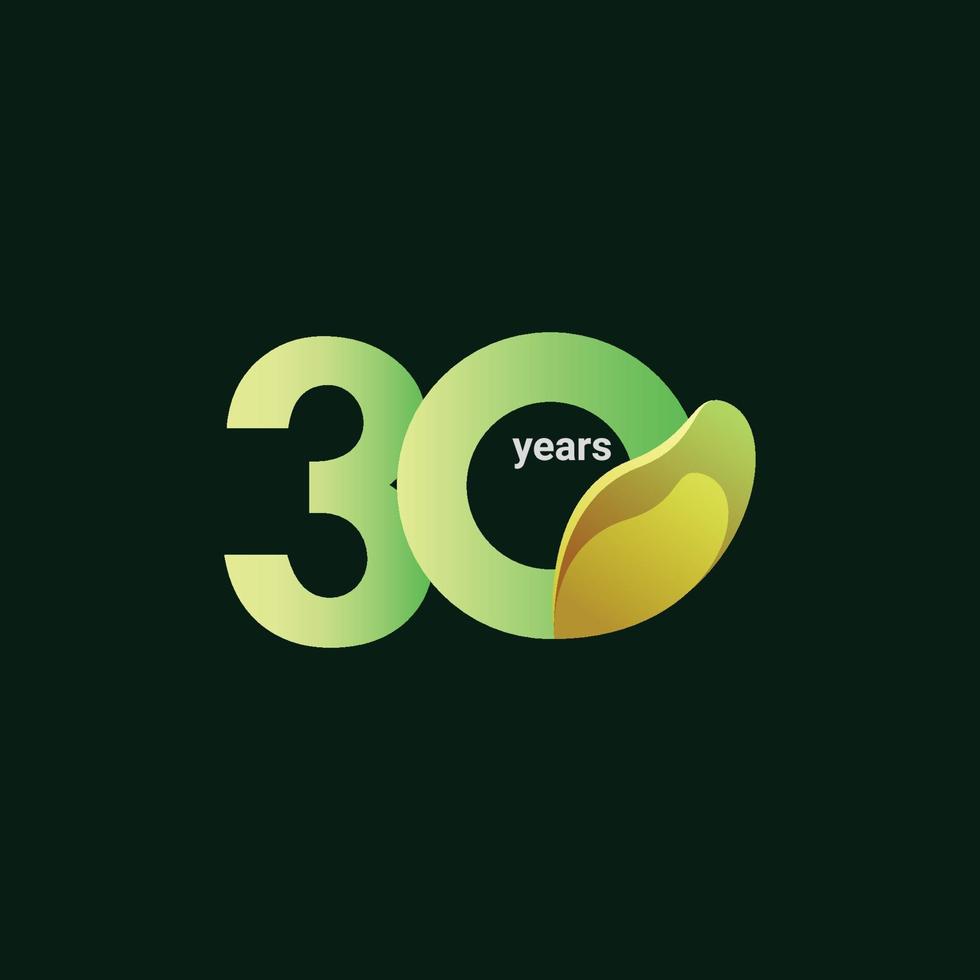 30 Years Anniversary Celebration Vector Template Design Illustration