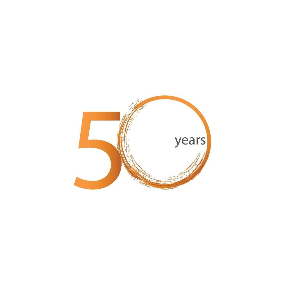 Ilustración de diseño de plantilla de vector de celebración de aniversario de 50 años